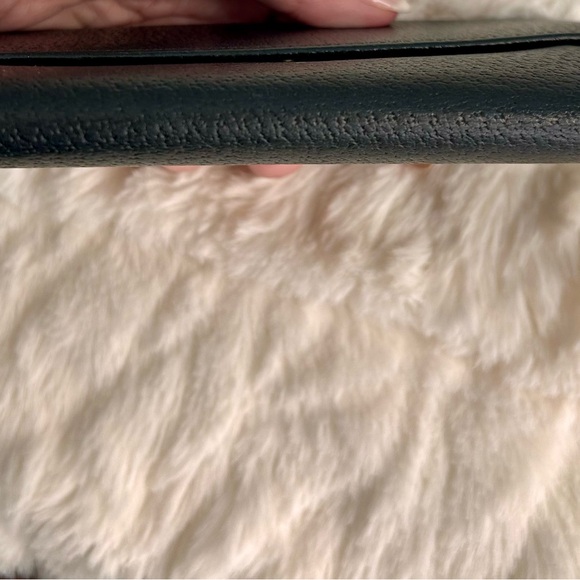 GUCCI Black Lambskin Trifold Long Wallet with Silver G Clasp Vintage - Picture 7 of 13